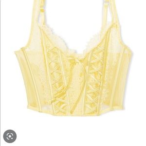 NWT Sdd/32dd/34dd/curvy xs corset top , yellow